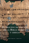 El proceso de edición de la Biblia hebrea y griega: portada