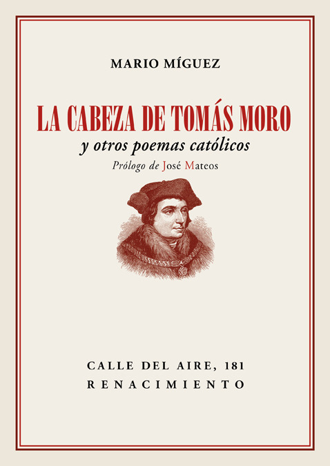 LA CABEZA DE TOMáS MORO: portada