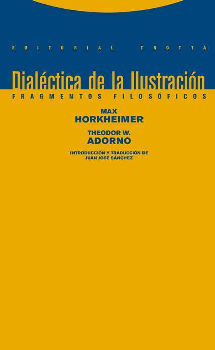 Dialéctica de la Ilustración: portada