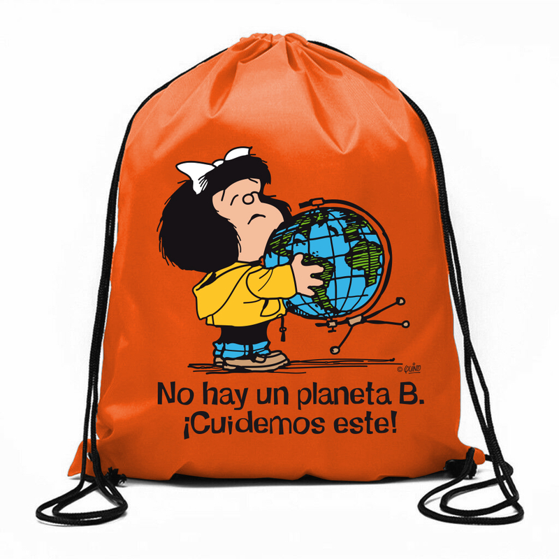 Bolsa de cuerdas Mafalda ¡No hay un planeta B!: portada