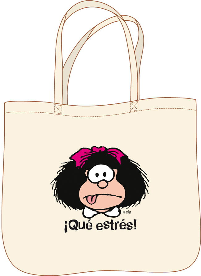Bolsa Mafalda. Tote bag ¡QUÉ ESTRÉS!: portada