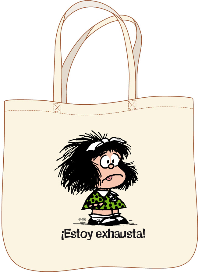 Bolsa Mafalda. Tote bag ¡ESTOY EXHAUSTA!: portada